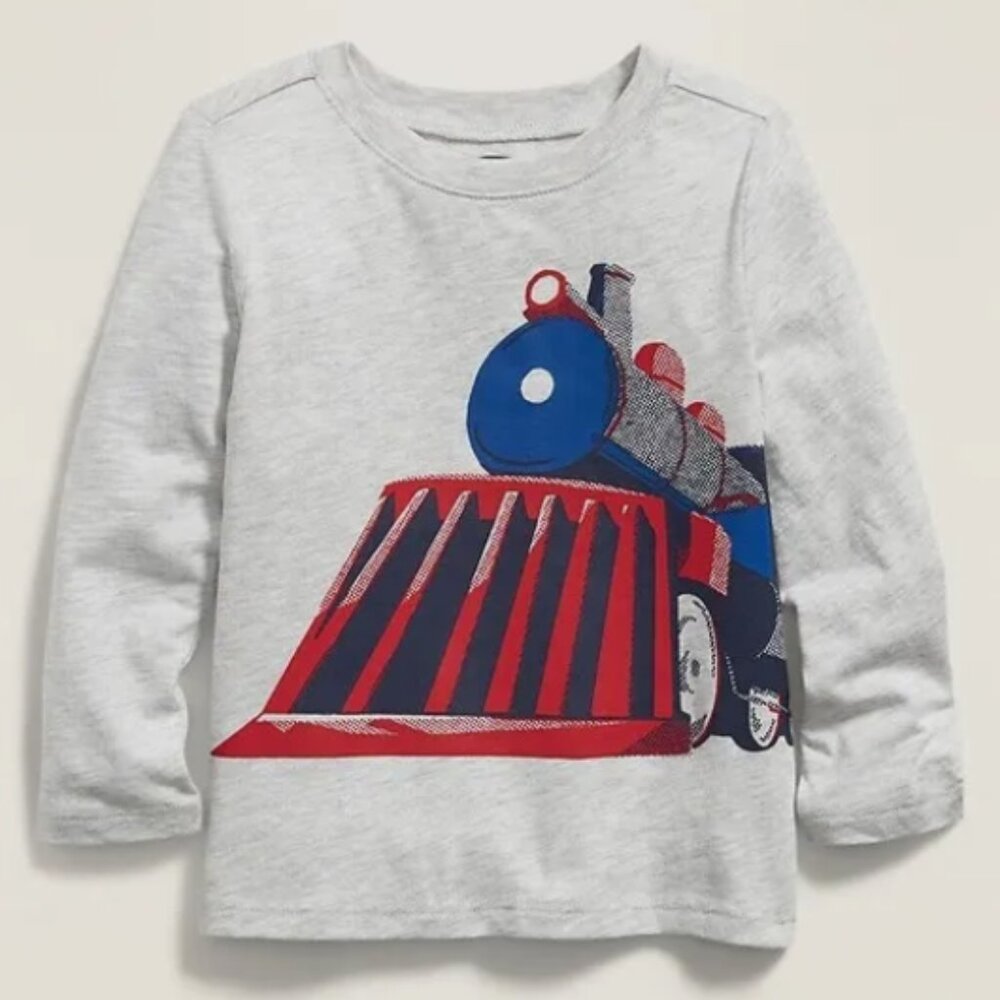 NWT Old Navy Locomotive Choo Choo Train Tee T-Shirt Shirt Toddler Boys 4T 5T